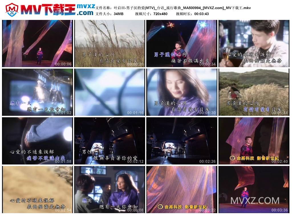叶启田-男子汉的爱(MTV)_台语_流行歌曲_MA500994